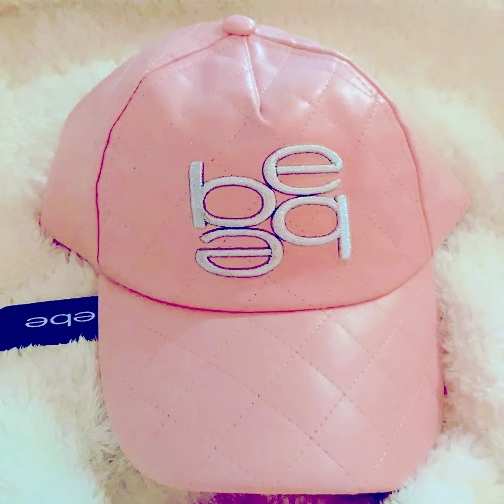 Bebe Barbie Core pink faux leather hat new with tags